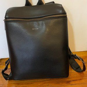 Matt & Nat Vegan Leather Minimalist Backpack, Black